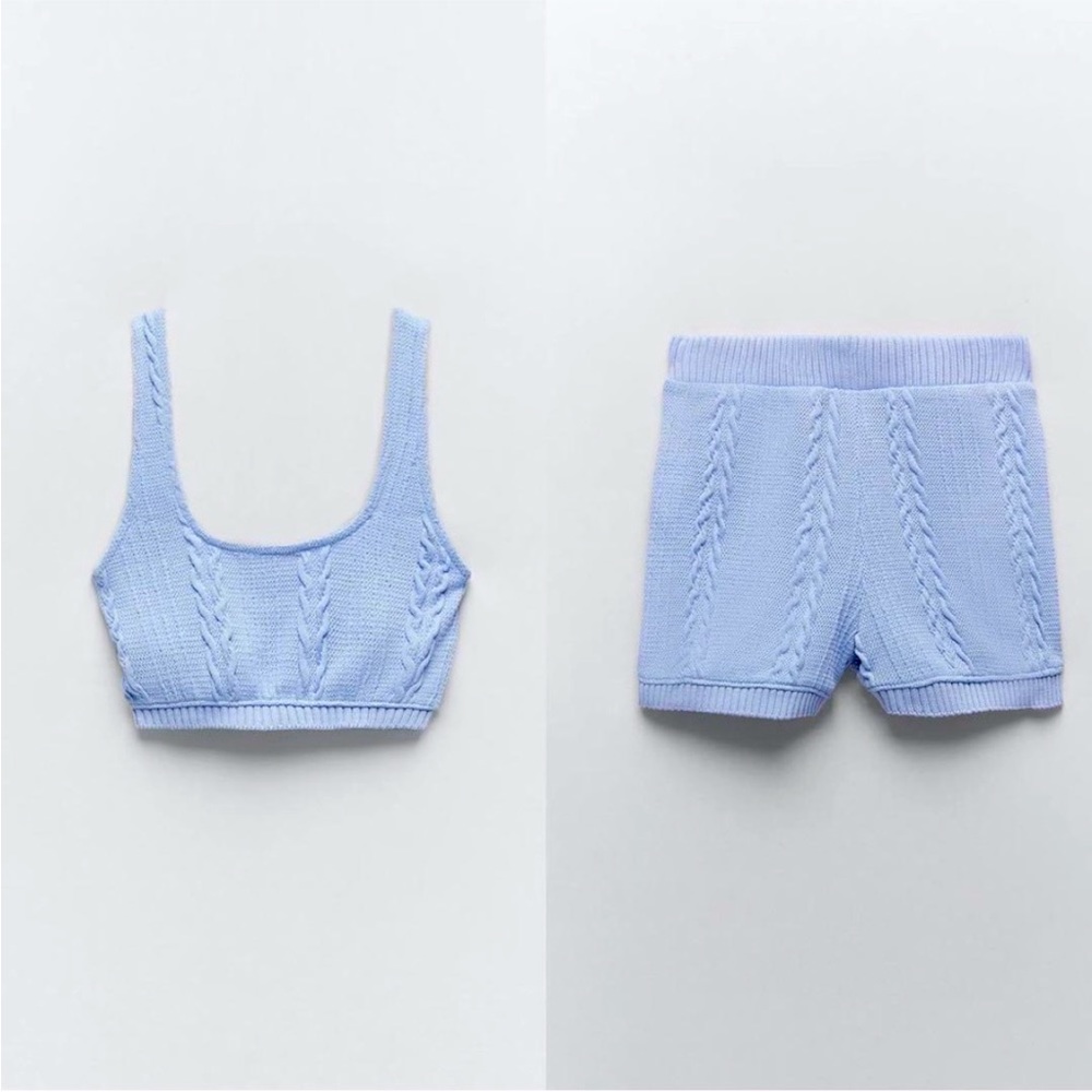 Zara Two Piece Shorts Set Coord Set